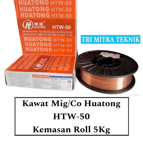 Jual (5kg) Kawat Las Co Mig Wire Huatong 0,8mm Kemasan 5kg Huatong HTW50 Solid Wire Kab