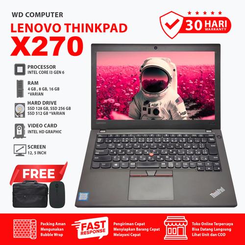 Lenovo X270 Core i3-7100U 8GB SSD256GB Intel Core I3 Lenovo X270