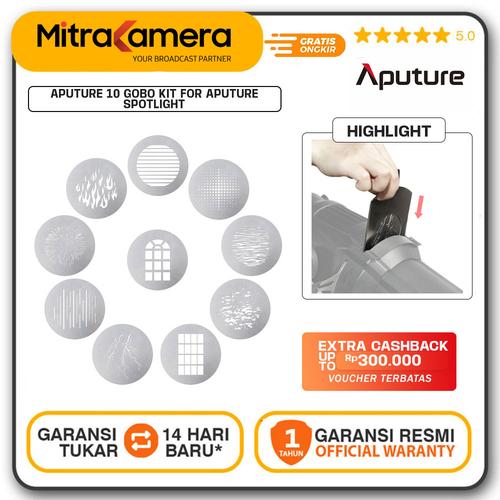Jual Aputure 10 Gobo Kit for Aputure Spotlight window thunder pattern