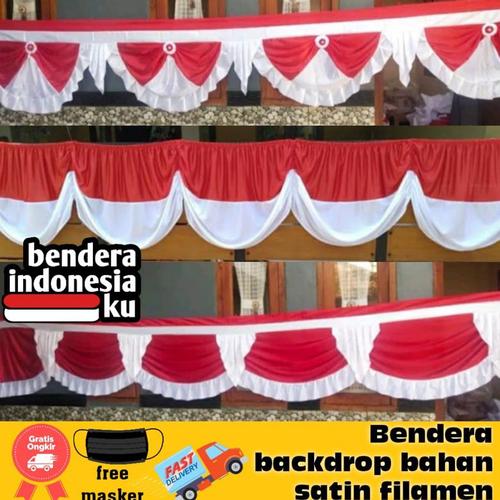 Jual Bendera Merah Putih Rumbai Polos Bendera Merah Putih Panjang ...