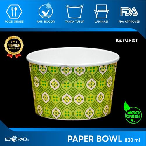 Jual Paper Bowl KETUPAT - Tanpa Tutup 800 ml | 27 oz - Jakarta Barat ...