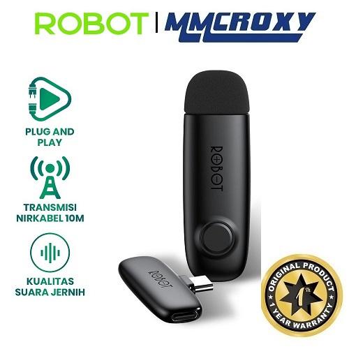 Promo Robot RS20 Wireless Microphone Bluetooth 5.1 Clip On Jepit Type C Jakarta Pusat