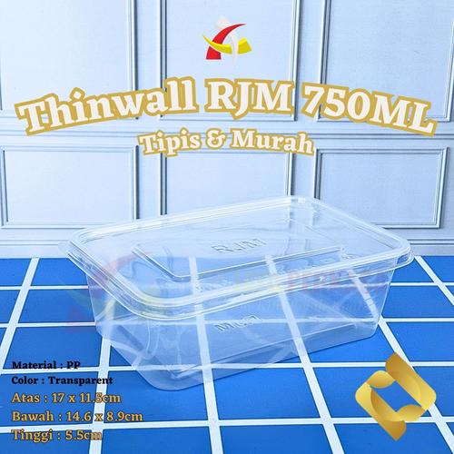 Jual Thinwall Rectangle 750ml Tipis RJM / Thinwall Kotak Makan Plastik ...