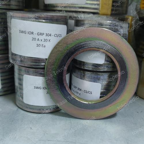 Jual Spiral Wound Gakset JIS 20K / SWG Carbon Steel 3/4" inch / DN 20