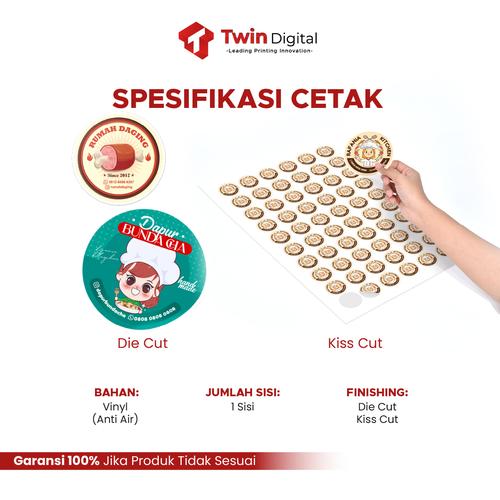 Jual Cetak Stcker Vinyl A3 / Transparan Sticker Custom Sticker