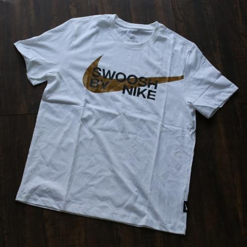 Jual Nike Tee Big Swoosh White Logo Brown Kota Semarang