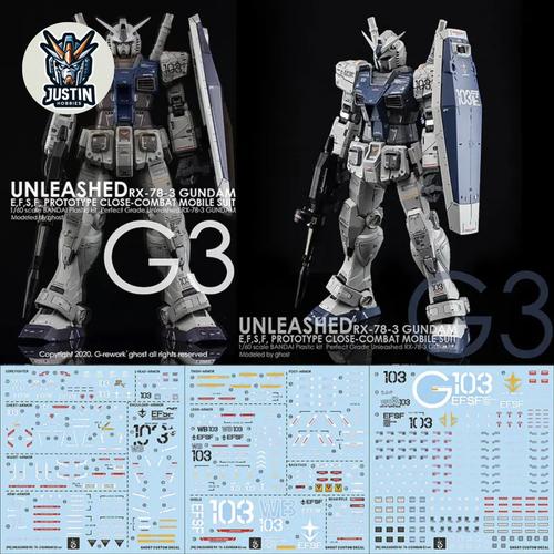 Jual Water Decal PG RX-78-2 Unleashed Gundam Ver.G3 G-Rework - Jakarta ...