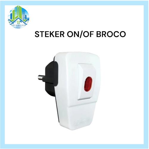 Jual steker broco on off / steker lampu broco / steker saklar broco ...