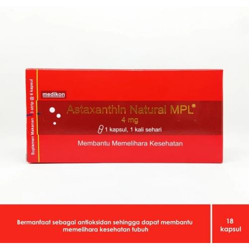 Promo Astaxanthin 4 mg Natural MPL Box isi 18 kapsul / Vitamin