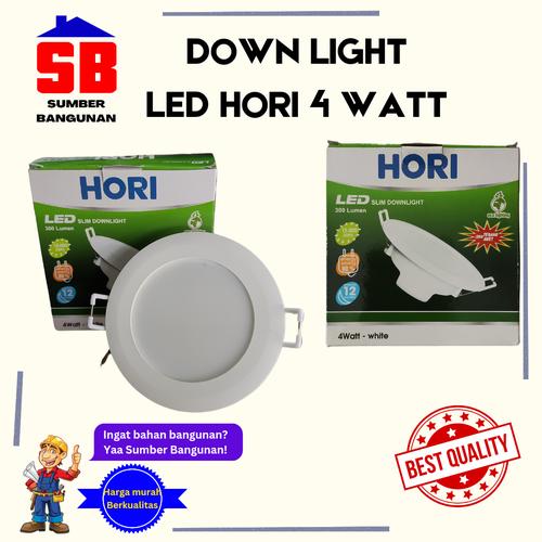 Jual LAMPU DOWNLIGHT HORI LED 4 WATT PUTIH DAYLIGHT DOWN LIGHT SLIM ...