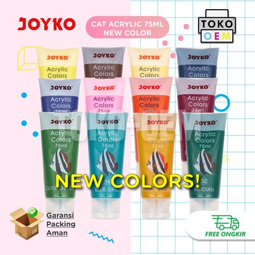 Jual JOYKO ACRYLIC COLORS PAINT 75 ML CAT AKRILIK LUKIS GAMBAR WARNA ...