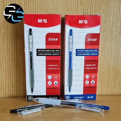 M&G Titan Retractable Gel Pen Hitam, Lusin di Imura Stationery  Store Tokopedia