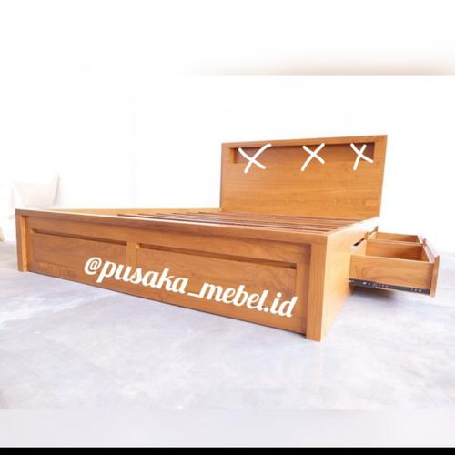 Jual po pesanan, dipan tempat tidur laci kayu jati, set meja makan 6 ...