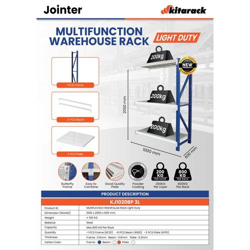 Jointer Rack Jual KJ1020 Abu Series Jointer Rack Gudang Besi Tinggi 2 Meter Panjang ...