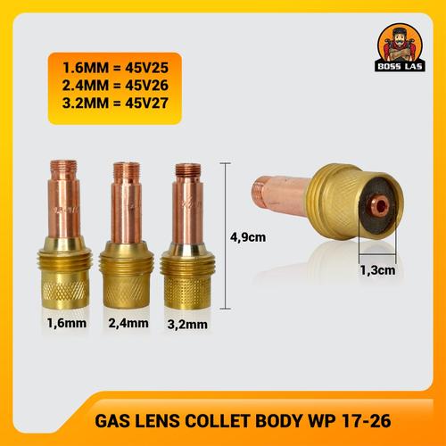 Promo TITAN Gas Lens Collet Body For Tig Argon WP17/26/18 Las - Ukuran ...