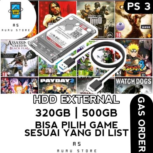 Jual HDD EXTERNAL / HARDISK EXTERNAL GAME PS3 500GB BISA PILIH GAME ...
