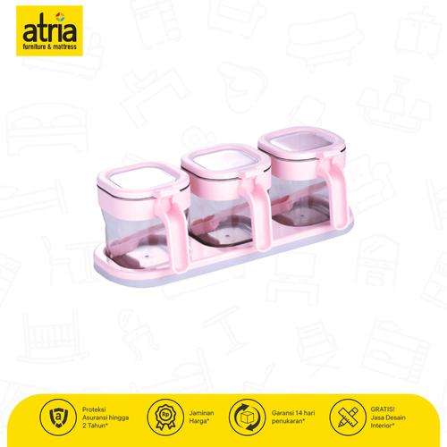 Promo Atria Promo Atria Tempat Bumbu Devi Rect Spice Jar 3 Compartment Mix Color ...