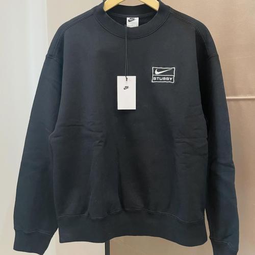 Jual Nike x Stussy Wash Crew Fleece Black - XS - Kota
