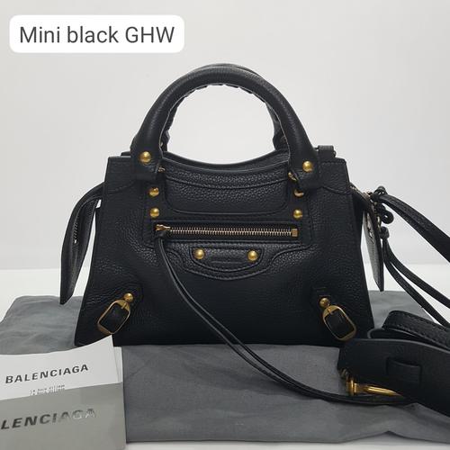 Balenciaga NEO Mini Black grained leather GHW di Brandluxid Tokopedia - Main Image
