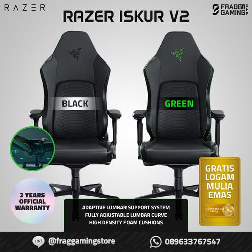 Jual Razer Iskur V2 - Dark Gray Fabric - Adaptive Lumbar Support Gaming ...