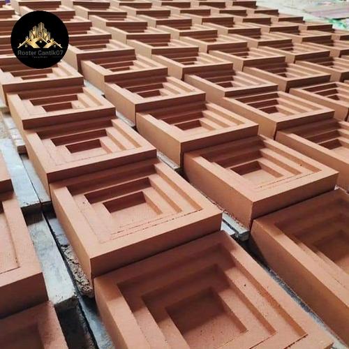 Jual Roster tempel teracotta/ roster hias dinding - Merah - Kab. Bekasi ...