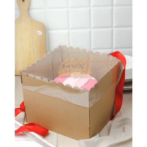 Puding Packing Jual Dus Hampers Puding Box Packaging Kotak Kue Wavy Window Mika Size ...