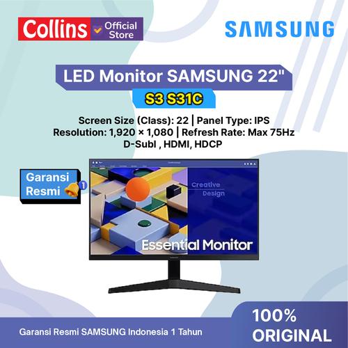 Promo LED Monitor SAMSUNG 22" S3 S31C IPS PANEL FULL HD 75HZ Garansi ...
