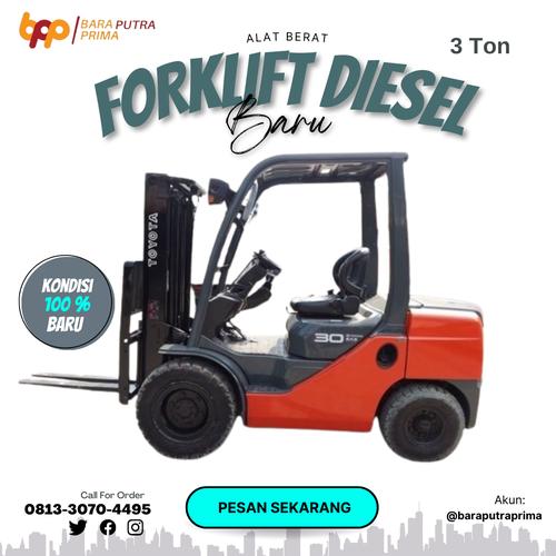 Jual FORKLIFT TOYOTA 3 TON KONDISI BARU - ALAT BERAT FORKLIFT 3 TON