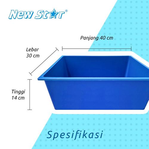 Jual BASKOM BAK KUCING Plastik Kotak Segi New Star ukuran L / BAK
