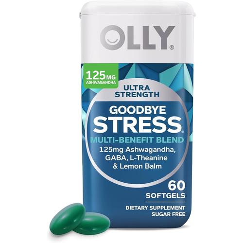 Jual OLLY Ultra Strength Goodbye Stress Softgels, GABA, Ashwagandha, L ...