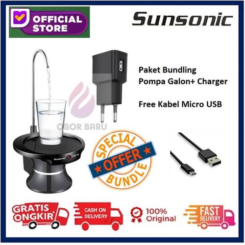 Jual Sunsonic CWP03 Pompa Galon Elektrik Dengan Tatakan Gelas tombol on ...