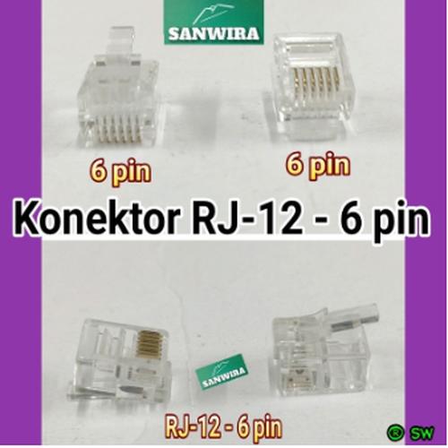 6 Pin Rj 12 Jual Konektor 6 pin RJ 12 (ISI 10 PCS) / Connector RJ 12 / RJ-12 ...