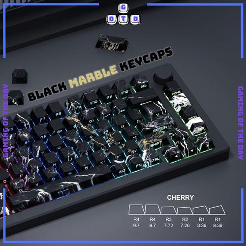 Jual Marble Keycaps Side Letter Print SP by GOTD Cherry Profile PBT ...