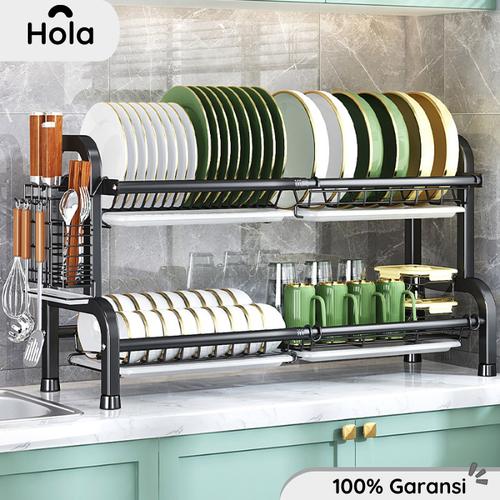 Jual Rak Piring Stainless 2 3 Susun Kapasitas Besar Multifungsi Anti ...