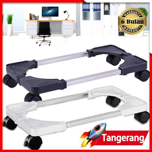 Jual Tray Komputer / Rak Roda Komputer Kaki Roda Adjustable - Putih ...
