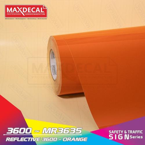 Jual [60] MAXDECAL 3635 ORANGE Sticker Reflective Scotchlite Oren Mata ...