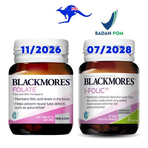 Jual Blackmores Folate 90 Tablets Folic Acid 500mg Vitamin Asam Folat ...