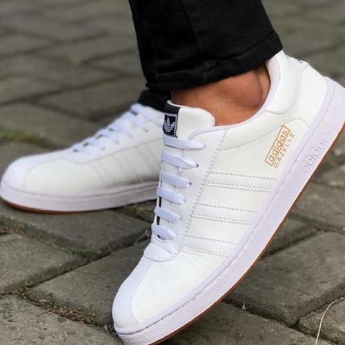 Jual Paling Trending Sepatu Pria Adidas Gazelle Full White Sepatu
