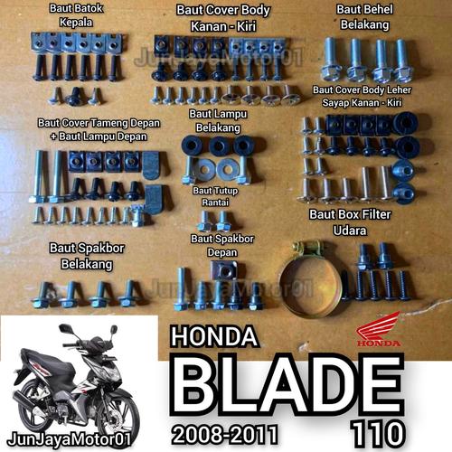 Promo Baut Baud Full Set Full Body Bodi Honda Blade Lama 110 Kab