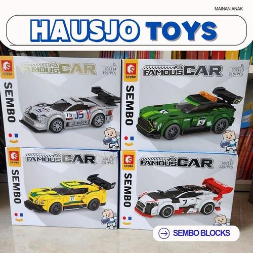 Jual Sembo Famous Car Collection Building Block Bricks Sets Bundling ...