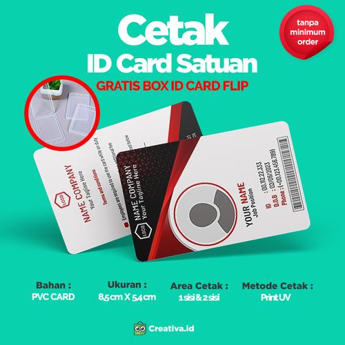 Jual cetak id card satuan PRINT UV 2 SISI Kota Bekasi CREATIVA.ID
