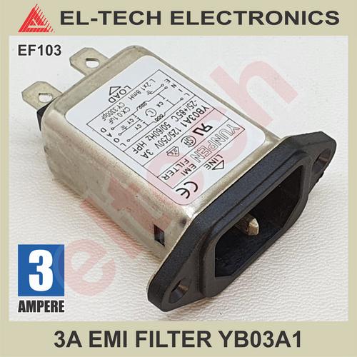 Jual 3A 125V-250V 50Hz-60Hz EMI Filter Single 1 Phase Fase AC Socket ...