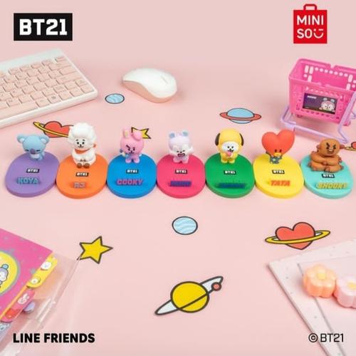Tempat Dudukan HP Lucu Miniso BT21 Collection Phone Holder for Desk  Tata di Jastipsripilan Tokopedia