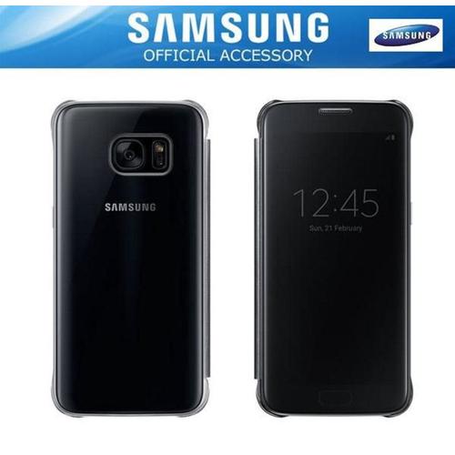 Jual Case SAMSUNG Clear View Cover Galaxy S7 Edge Original Rose