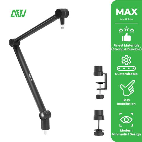 Promo MAX Stand Mic Meja Jepit Holder Microphone Boom Arm Microphone