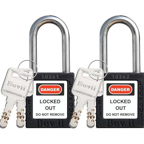 Jual Lockout Tagout Locks 2 Black Loto LocksKeyed Different 2 Keys Per ...