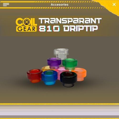 Jual DRIPTIP 810 COILGEAR CLEAR SERIES / DRIP TIP 810 COIL GEAR - Putih ...