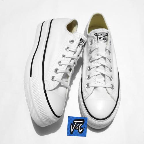 Converse All Star Blancas Converse Plataforma Blancas Converse Blancos Mujer Piel Tenis Converse  Plataforma Converse All Star Blancas Piel Converse