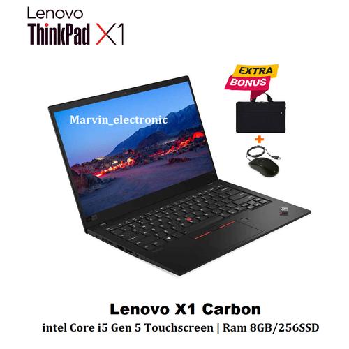 Jual LAPTOP LENOVO TOUCH SCREEN X1 CARBON CORE i5 GEN 5TH 8GB/1TB WIN