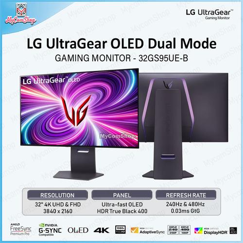 LG 32GS95UE-B 4KOLED 240Hz/480Hzデュアル（Jual LG ULTRAGEAR 32